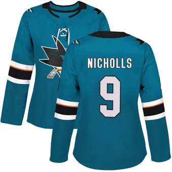 Women's Bernie Nicholls San Jose Sharks Home Jersey - Teal Authentic