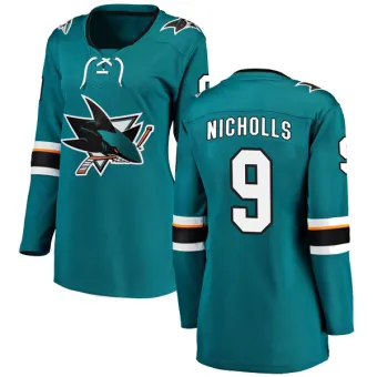 Women's Bernie Nicholls San Jose Sharks Home Jersey - Teal Breakaway