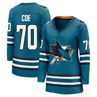 Women's Brandon Coe San Jose Sharks Home 2nd Jersey - Teal Breakaway