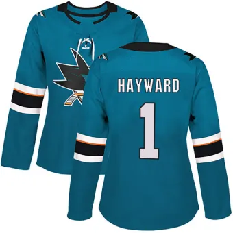 Women's Brian Hayward San Jose Sharks Home Jersey - Teal Authentic