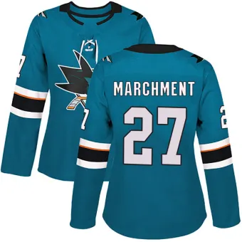 Women's Bryan Marchment San Jose Sharks Home Jersey - Teal Authentic