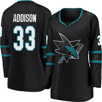 Women's Calen Addison San Jose Sharks Alternate Jersey - Black Breakaway