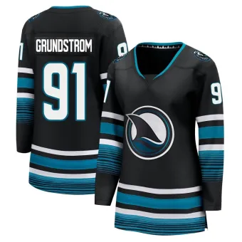 Women's Carl Grundstrom San Jose Sharks Alternate Premier Jersey - Black Breakaway