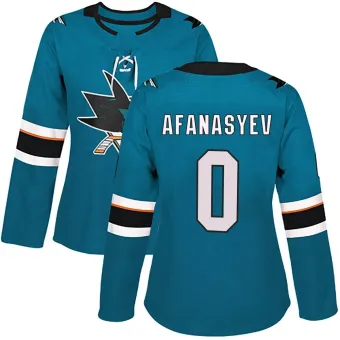 Women's Egor Afanasyev San Jose Sharks Home Jersey - Teal Authentic