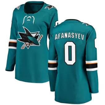 Women's Egor Afanasyev San Jose Sharks Home Jersey - Teal Breakaway