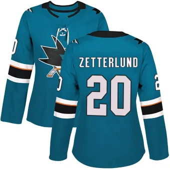 Women's Fabian Zetterlund San Jose Sharks Home Jersey - Teal Authentic