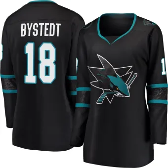 Women's Filip Bystedt San Jose Sharks Alternate Jersey - Black Breakaway