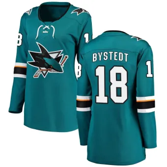 Women's Filip Bystedt San Jose Sharks Home Jersey - Teal Breakaway