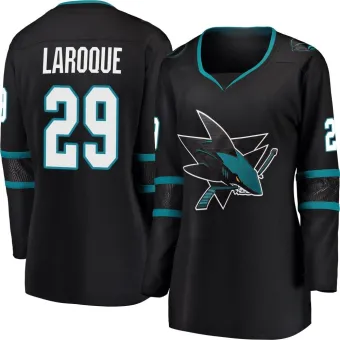 Women's Gannon Laroque San Jose Sharks Alternate Jersey - Black Breakaway