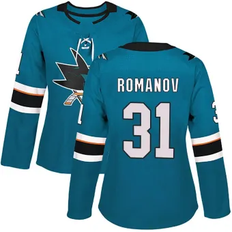 Women's Georgi Romanov San Jose Sharks Home Jersey - Teal Authentic