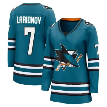 Women's Igor Larionov San Jose Sharks Home 2nd Jersey - Teal Breakaway