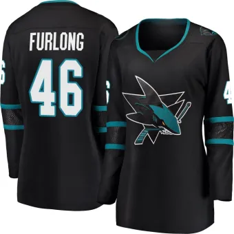 Women's Jake Furlong San Jose Sharks Alternate Jersey - Black Breakaway