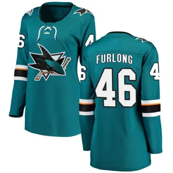 Women's Jake Furlong San Jose Sharks Home Jersey - Teal Breakaway