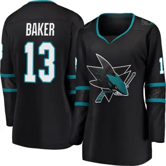 Women's Jamie Baker San Jose Sharks Alternate Jersey - Black Breakaway