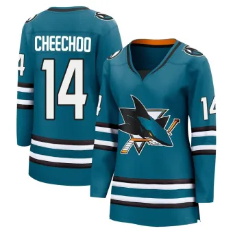 Women's Jonathan Cheechoo San Jose Sharks Home 2nd Jersey - Teal Breakaway