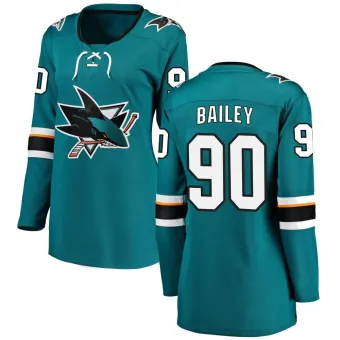 Women's Justin Bailey San Jose Sharks Home Jersey - Teal Breakaway