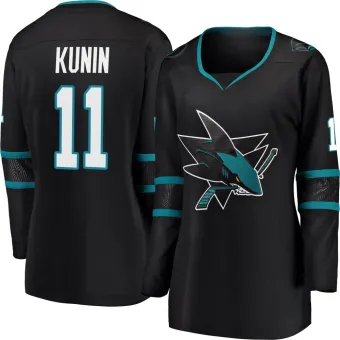 Women's Luke Kunin San Jose Sharks Alternate Jersey - Black Breakaway