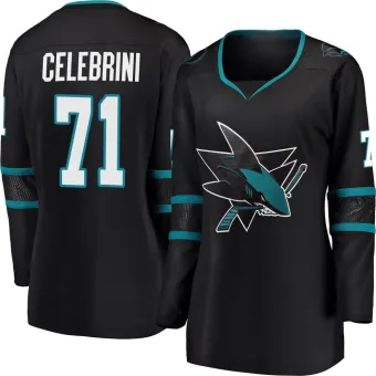 Women's Macklin Celebrini San Jose Sharks Alternate Jersey - Black Breakaway