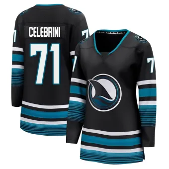 Women's Macklin Celebrini San Jose Sharks Alternate Premier Jersey - Black Breakaway