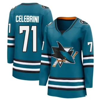 Women's Macklin Celebrini San Jose Sharks Home 2nd Jersey - Teal Breakaway