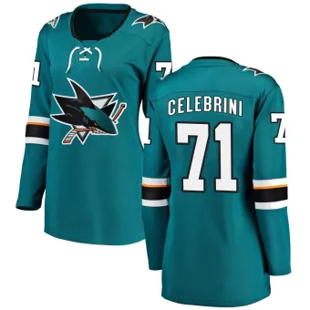 Women's Macklin Celebrini San Jose Sharks Home Jersey - Teal Breakaway