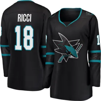 Women's Mike Ricci San Jose Sharks Alternate Jersey - Black Breakaway