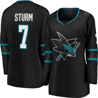 Women's Nico Sturm San Jose Sharks Alternate Jersey - Black Breakaway