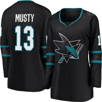 Women's Quentin Musty San Jose Sharks Alternate Jersey - Black Breakaway