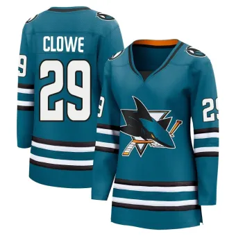 Women's Ryane Clowe San Jose Sharks Home 2nd Jersey - Teal Breakaway