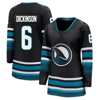 Women's Sam Dickinson San Jose Sharks Alternate Premier Jersey - Black Breakaway