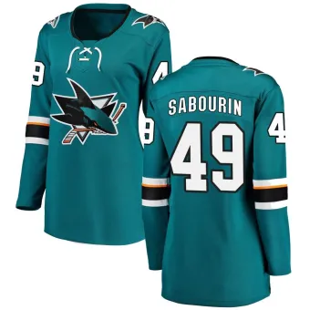 Women's Scott Sabourin San Jose Sharks Home Jersey - Teal Breakaway