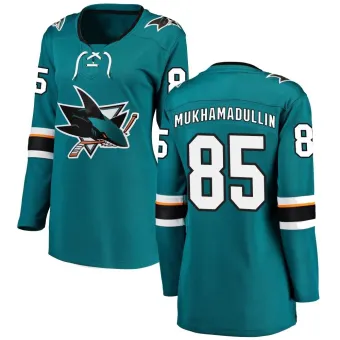 Women's Shakir Mukhamadullin San Jose Sharks Home Jersey - Teal Breakaway