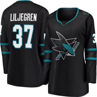 Women's Timothy Liljegren San Jose Sharks Alternate Jersey - Black Breakaway