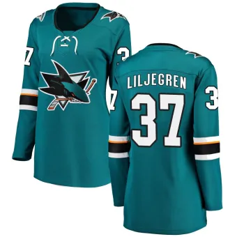 Women's Timothy Liljegren San Jose Sharks Home Jersey - Teal Breakaway