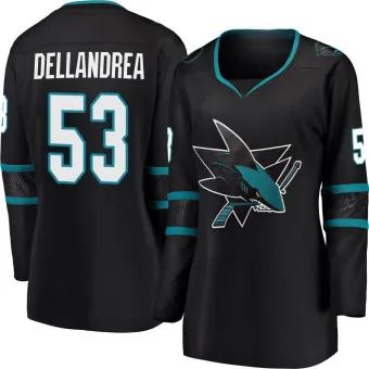 Women's Ty Dellandrea San Jose Sharks Alternate Jersey - Black Breakaway