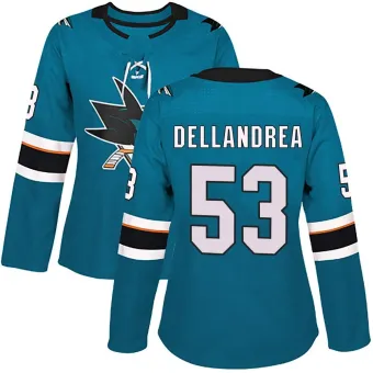 Women's Ty Dellandrea San Jose Sharks Home Jersey - Teal Authentic