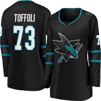 Women's Tyler Toffoli San Jose Sharks Alternate Jersey - Black Breakaway