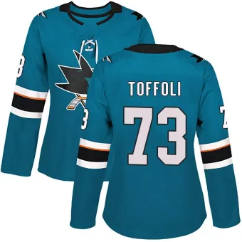 Women's Tyler Toffoli San Jose Sharks Home Jersey - Teal Authentic