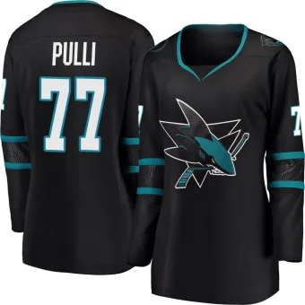 Women's Valtteri Pulli San Jose Sharks Alternate Jersey - Black Breakaway