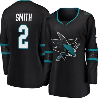 Women's Will Smith San Jose Sharks Alternate Jersey - Black Breakaway