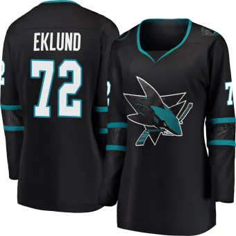 Women's William Eklund San Jose Sharks Alternate Jersey - Black Breakaway