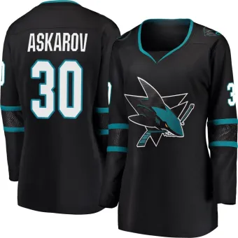 Women's Yaroslav Askarov San Jose Sharks Alternate Jersey - Black Breakaway