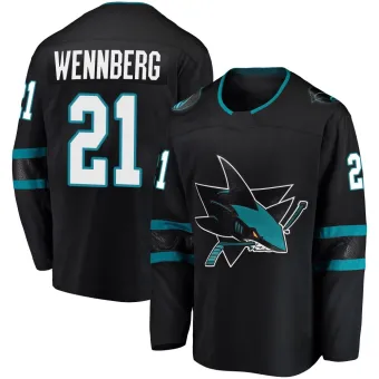 Youth Alex Wennberg San Jose Sharks Alternate Jersey - Black Breakaway