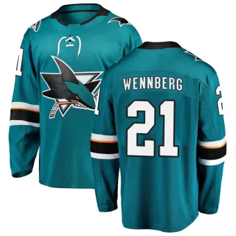 Youth Alex Wennberg San Jose Sharks Home Jersey - Teal Breakaway