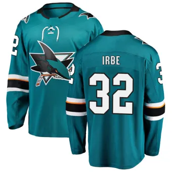 Youth Arturs Irbe San Jose Sharks Home Jersey - Teal Breakaway