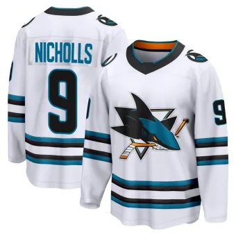 Youth Bernie Nicholls San Jose Sharks Away 2nd Jersey - White Breakaway