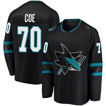 Youth Brandon Coe San Jose Sharks Alternate Jersey - Black Breakaway