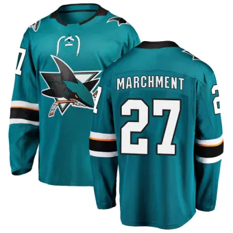 Youth Bryan Marchment San Jose Sharks Home Jersey - Teal Breakaway