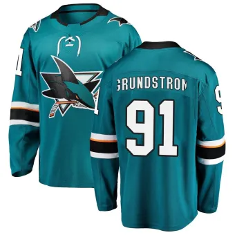 Youth Carl Grundstrom San Jose Sharks Home Jersey - Teal Breakaway