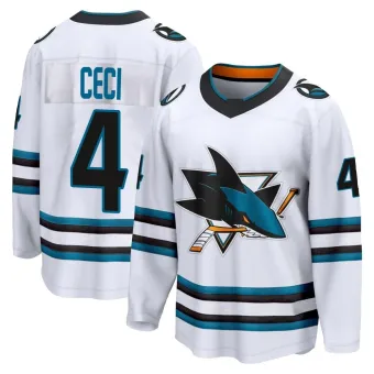 Youth Cody Ceci San Jose Sharks Away 2nd Jersey - White Breakaway